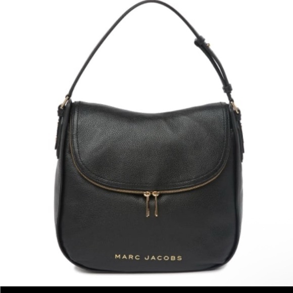 MARC JACOBS BLACK PEBBLED LEATHER HOBO BAG #M0016930 SOLD OUT WRAPPED BNWT $495 - Picture 1 of 4